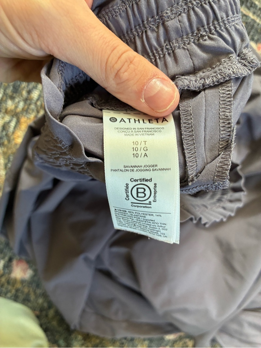 Athleta Savannah Jogger in Dusty Lavender Gray